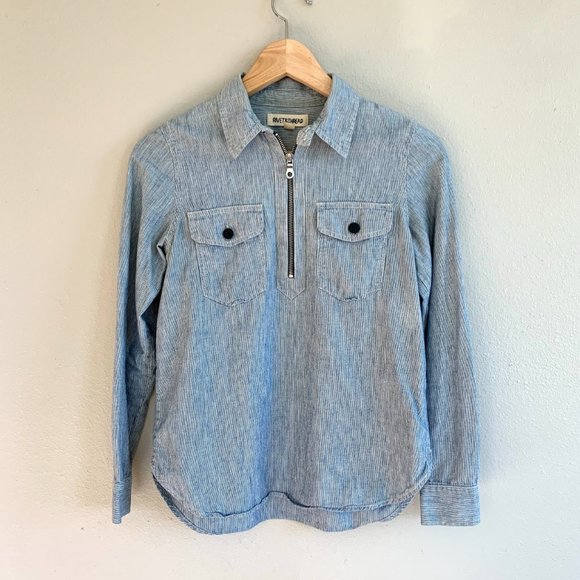 Rivet & Thread Long Sleeve Blouse, Zip Up - Picture 5 of 6